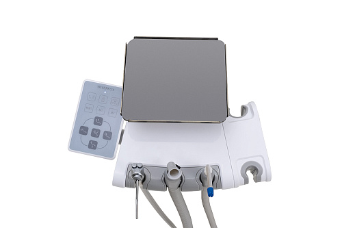 SILVERFOX 8000C-SRS0 – Стоматологическая установка с верхней подачей и с мягкой обивкой
